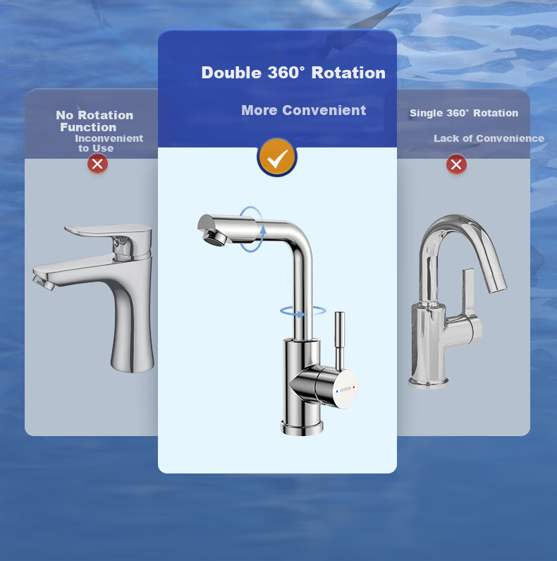 ARROW Gunmetal Basin Faucet, 304 Stainless Steel Body, Bathroom Hot And Cold Tap, Washbasin Rotating Faucet 1