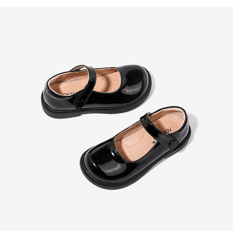 Aokang Kids Girls Soft Sole Mary Jane Princess Shoes Black Performance Shoes 2026 Spring New Model 13