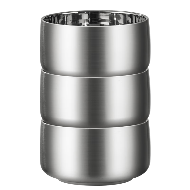 MAXCOOK 316L Stainless Steel Double-Layer Insulated Bowl Set for Dining, Premium Household Kids Noodle and Soup Bowls MCWA2232
