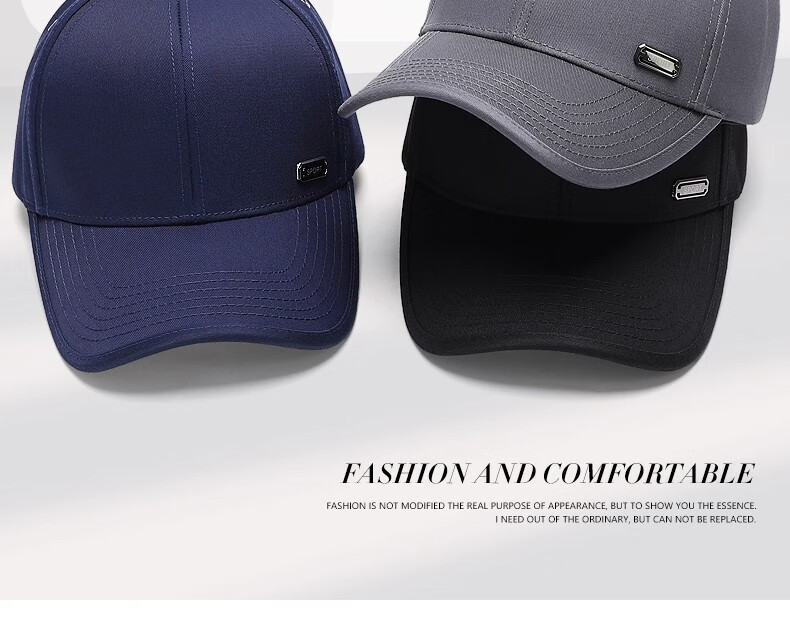 MiiOW Men's Baseball Cap Large Size Outdoor Sun Protection Black 4