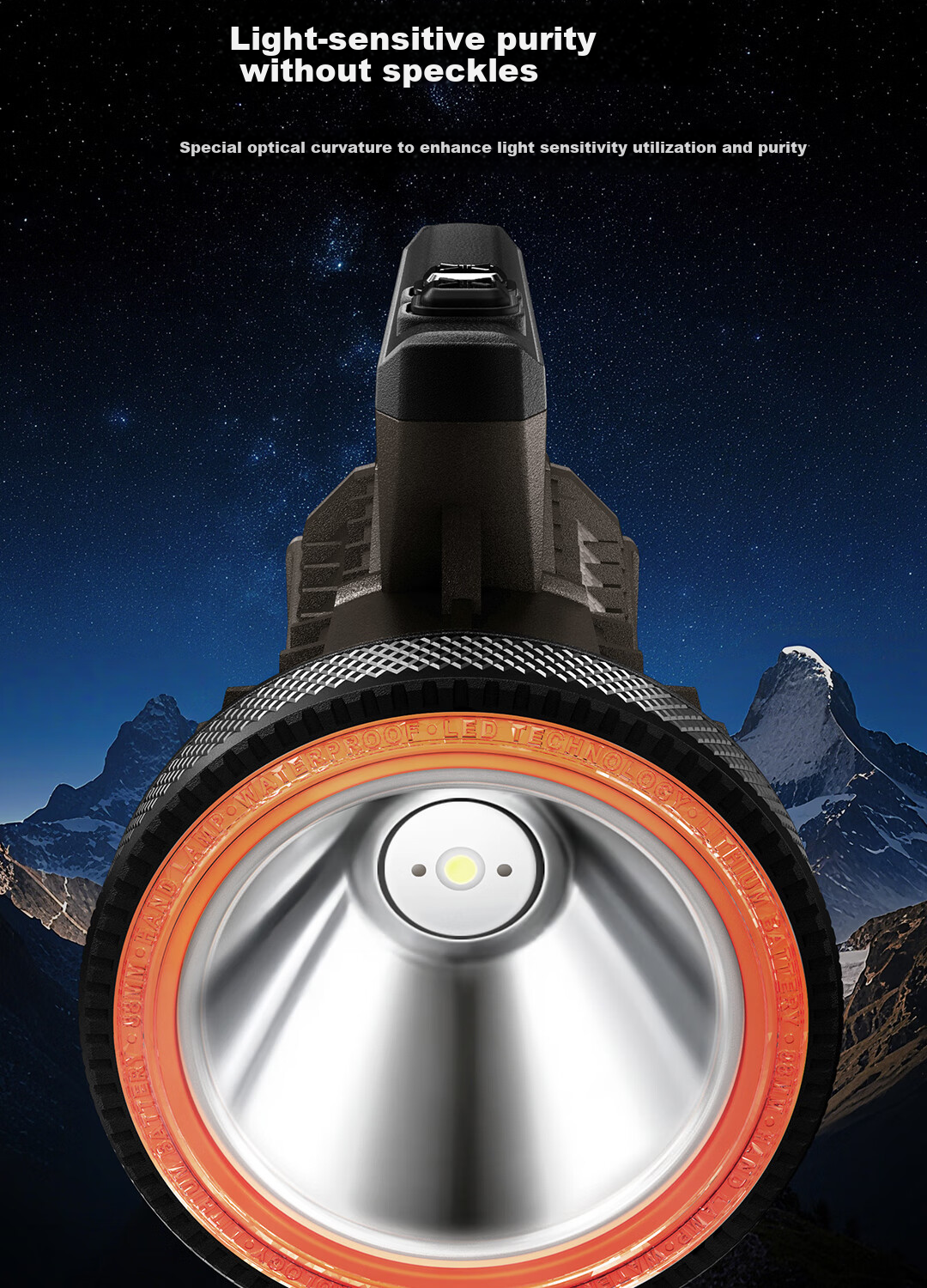Deli Emergency Light, Household Power Outage Handheld Lamp, High Brightness Flashlight, Long-Lasting Battery Life, Searchlight, Military Emergency Lighting, Mining Lamp, Construction Site Light 5