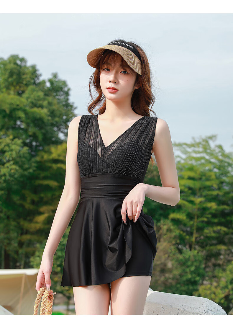 LangSha Women's One-Piece Swimsuit Summer Adjustable Straps European and American Style Casual Vacation Comfortable Breathable Swimwear 14