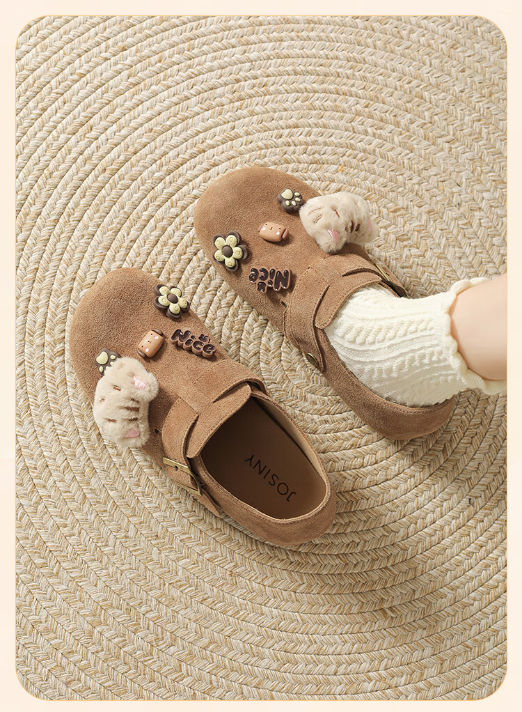 Josiny Birkenstyle Women's Slip-On Platform Casual Shoes Camel 36 5