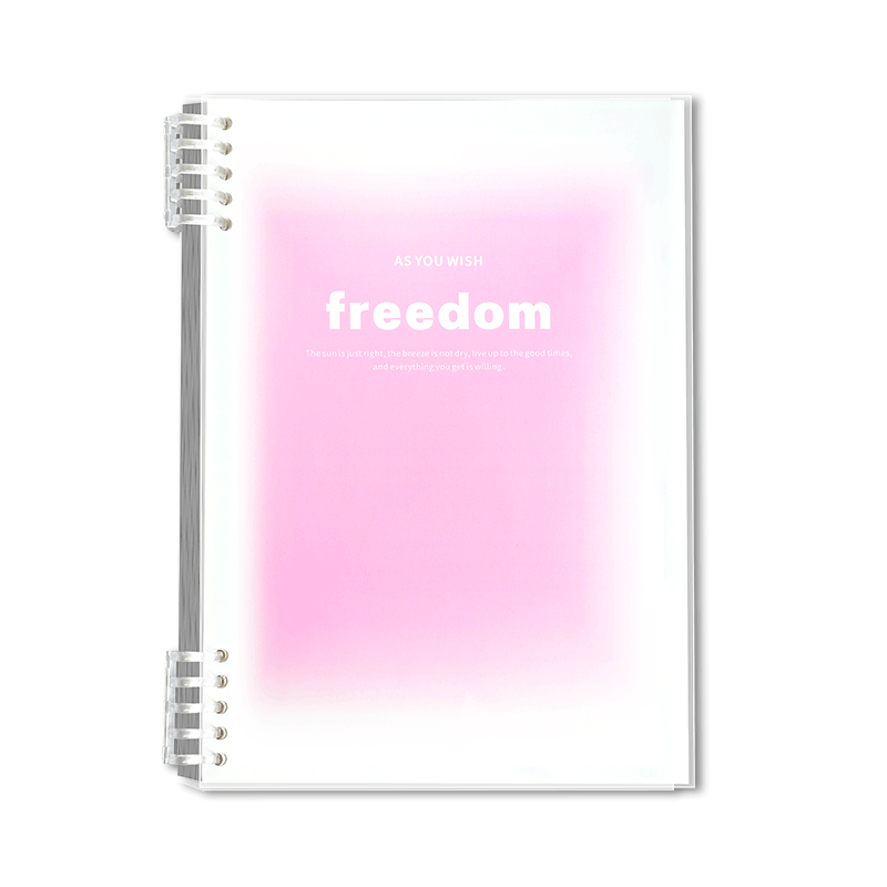 Dile B5 Gradient Loose-Leaf Notebook Detachable Thickened 60 Sheets SJ-365 Gradient Pink for Primary, Middle, and High School Students