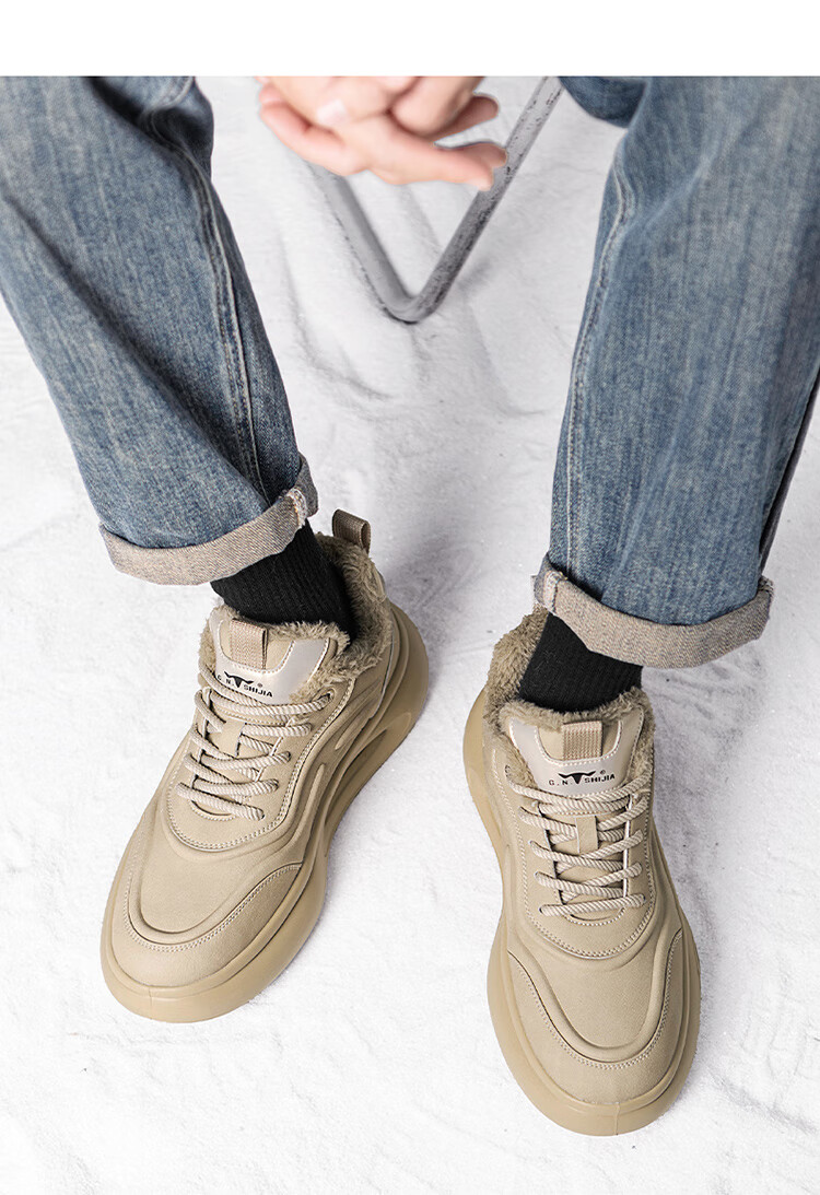 Bull Family Men's Shoes 2026 Spring New Trendy Fashion Durable Casual Soft Sole Height Increasing Versatile Sports Shoes 27