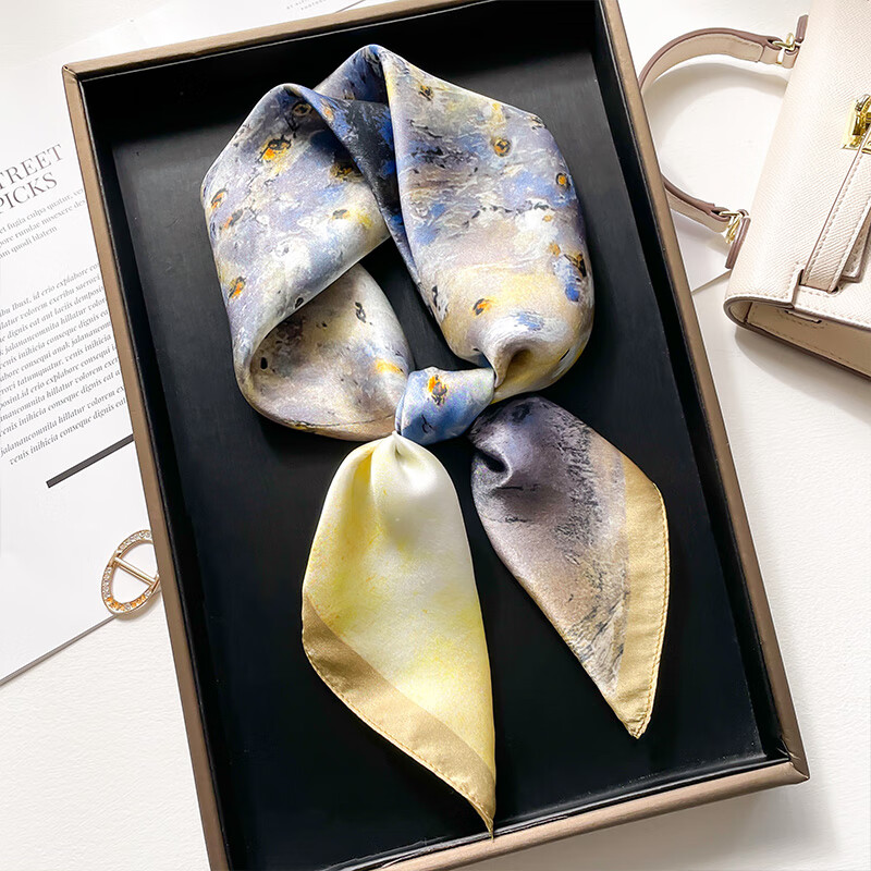 Hangsifu Silk Scarf, Mulberry Silk Neck Warmer, Autumn And Winter Neck Protection, Practical Birthday Gift Box for Wife, Mother, Or Wome
