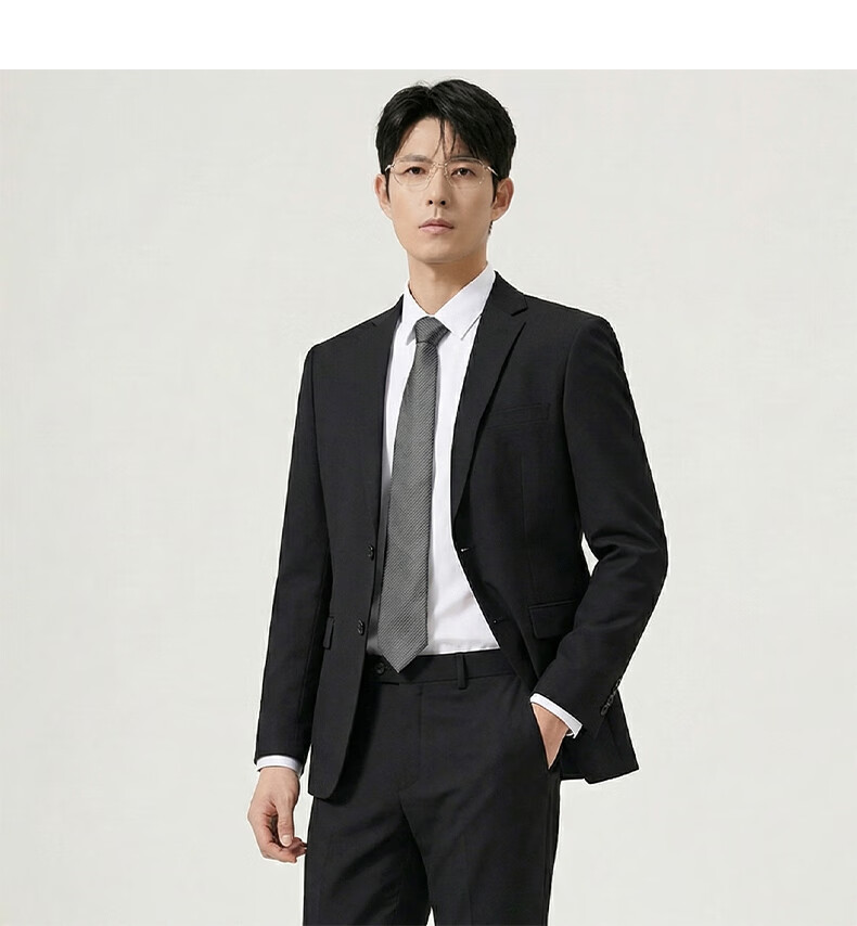 ROMON Men's Slim Fit Business Suit Groom Wedding Tuxedo Formal Blazer Set 5