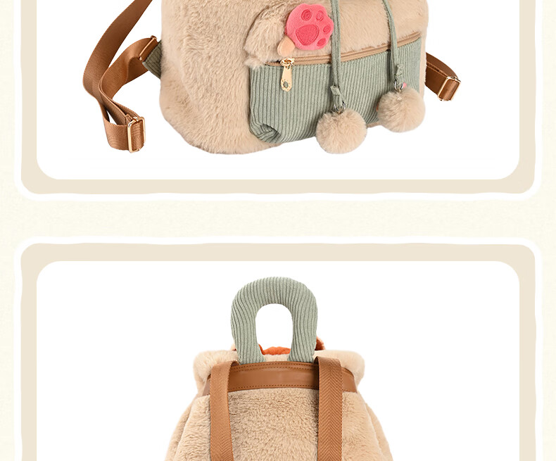Disney Zootopia Nick Winter Cute Plush Backpack Practical School Bag Birthday Gift for Girls 3