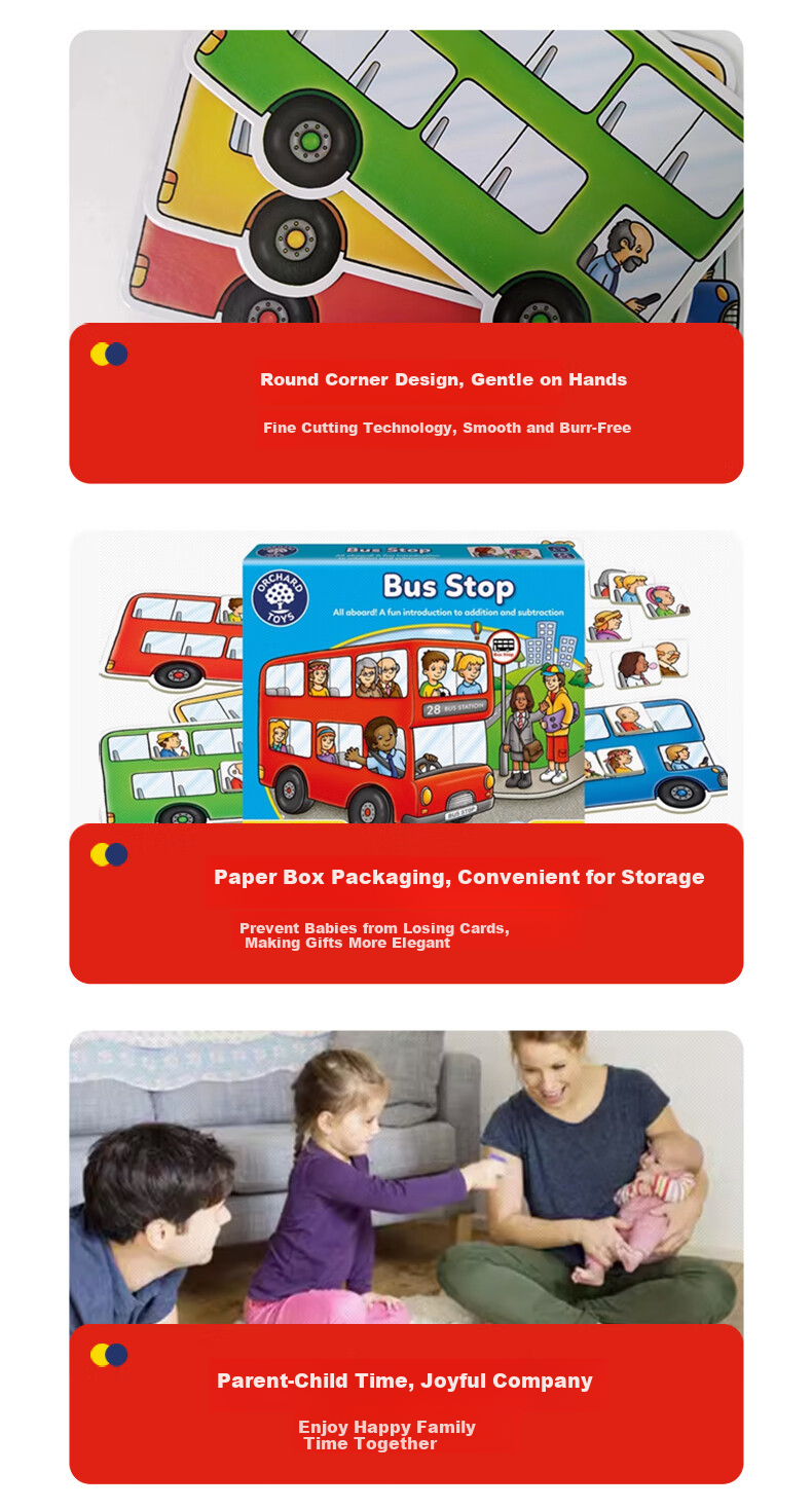 Kuaimanhu OrchardToys Bus Stop Sensory Learning Early Education Toy for Boys And Girls Aged 3-8, Birthday Gift 14