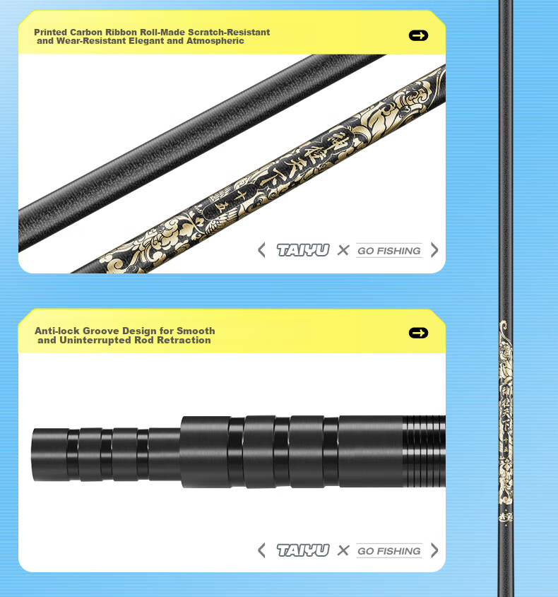 Taiyu Shengkong Tianxia 5.4-Meter Fishing Rod, Handheld Rod, 28 Sections, Carbon Fiber, Ultra-Light, Ultra-Hard, Fishing Pole, Platform Fishing Rod 16