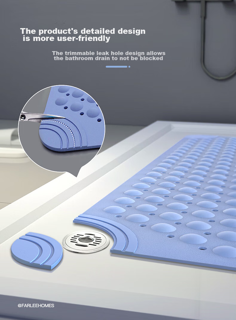 FARLEEHOMES Bathroom Non-Slip Mat, Shower Room Bath Mat, Elderly Anti-Fall Mat, Toilet Water Barrier Non-Slip Foot Mat 10