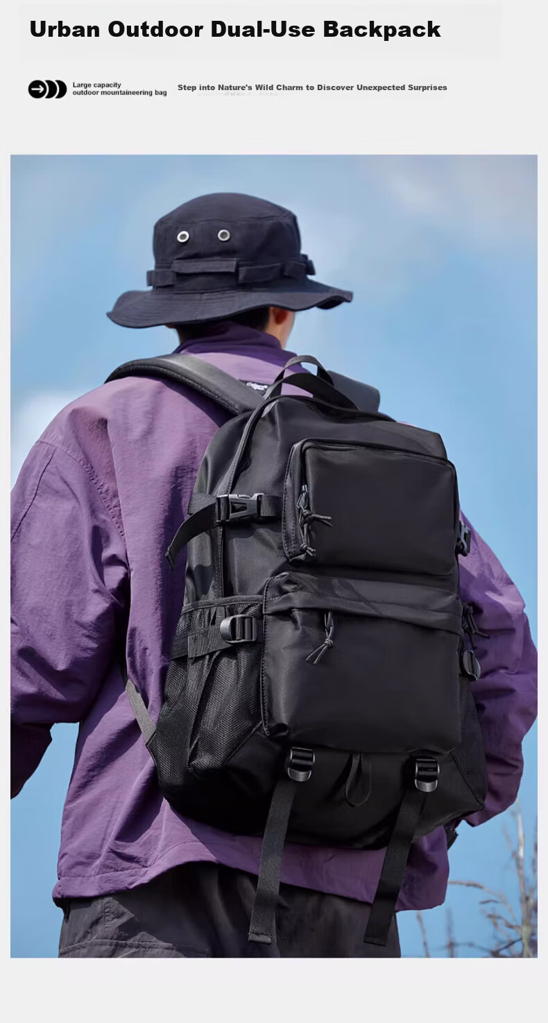 Huili Backpack for Men, Trendy Casual Large Capacity Travel Bag, Business Laptop Bag, High School Casual College Student Bookbag 4