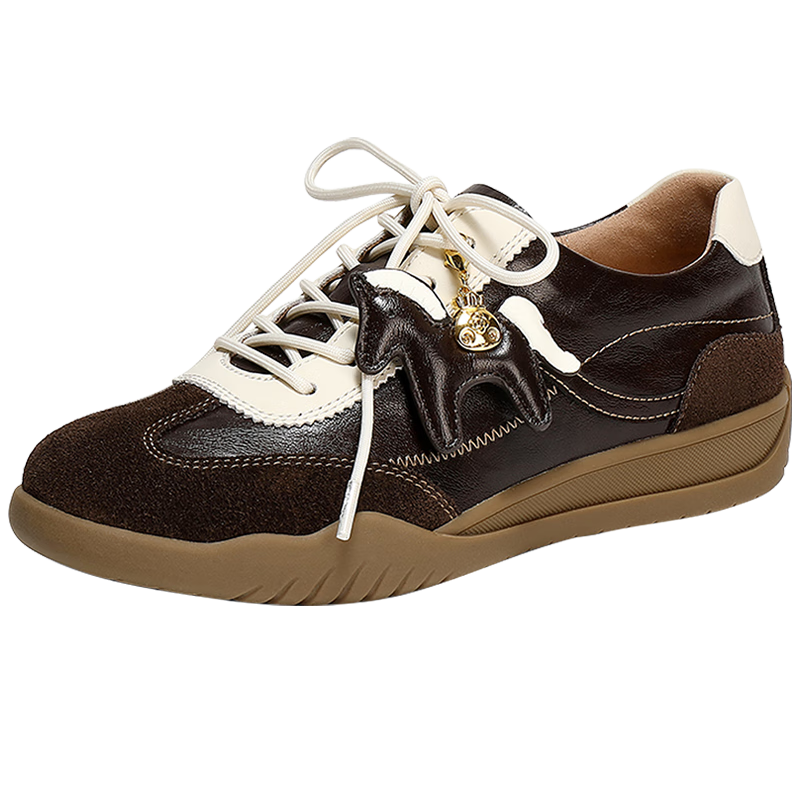 Senda Guo Yuxin Same Style Little Pony Training Shoes Women 2026 Spring New Ma Shang You Qian Agan Sneakers 4NRD5 Brown Size 38
