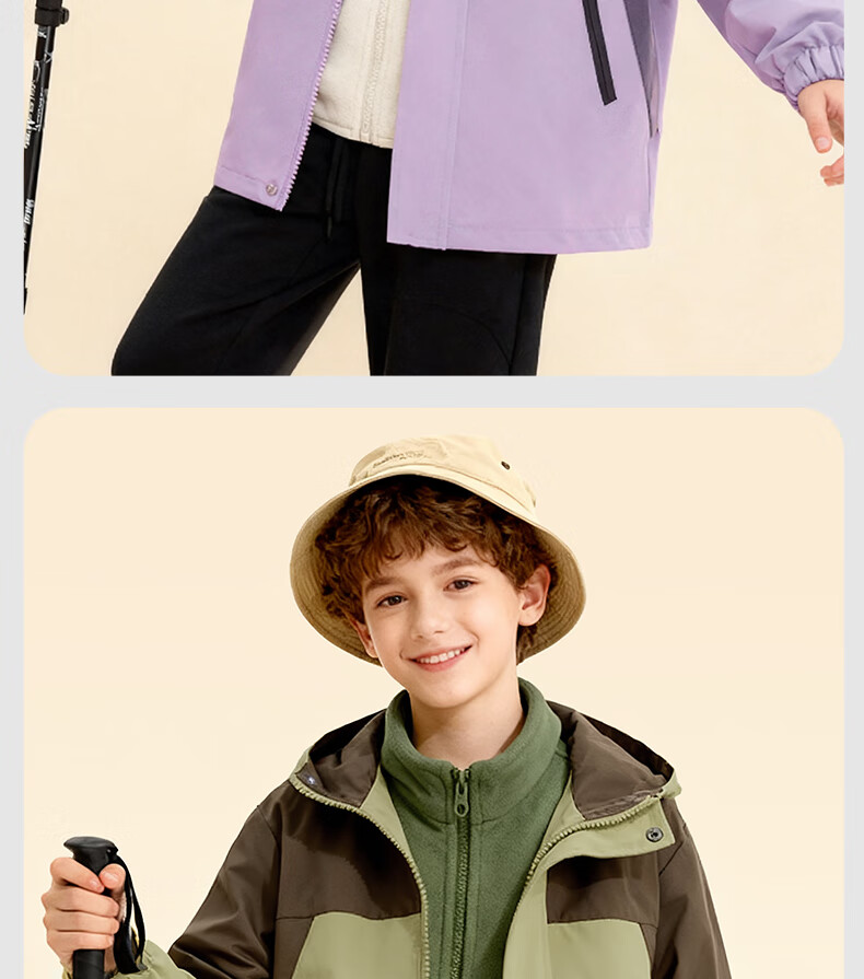 Baleno Children's Winter Jacket, 2026 Model, Thickened Three-In Outdoor Coat for Older Kids, Windproof Jacket for Boys And Girls 2