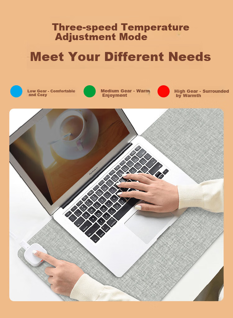 DAREU 800*330*1.8mm Cat-Themed Fast Heating Mouse Pad, Large Size, Smart Heating Computer Keyboard Warming Desk Mat, Blue, Without Fear of Contract 4