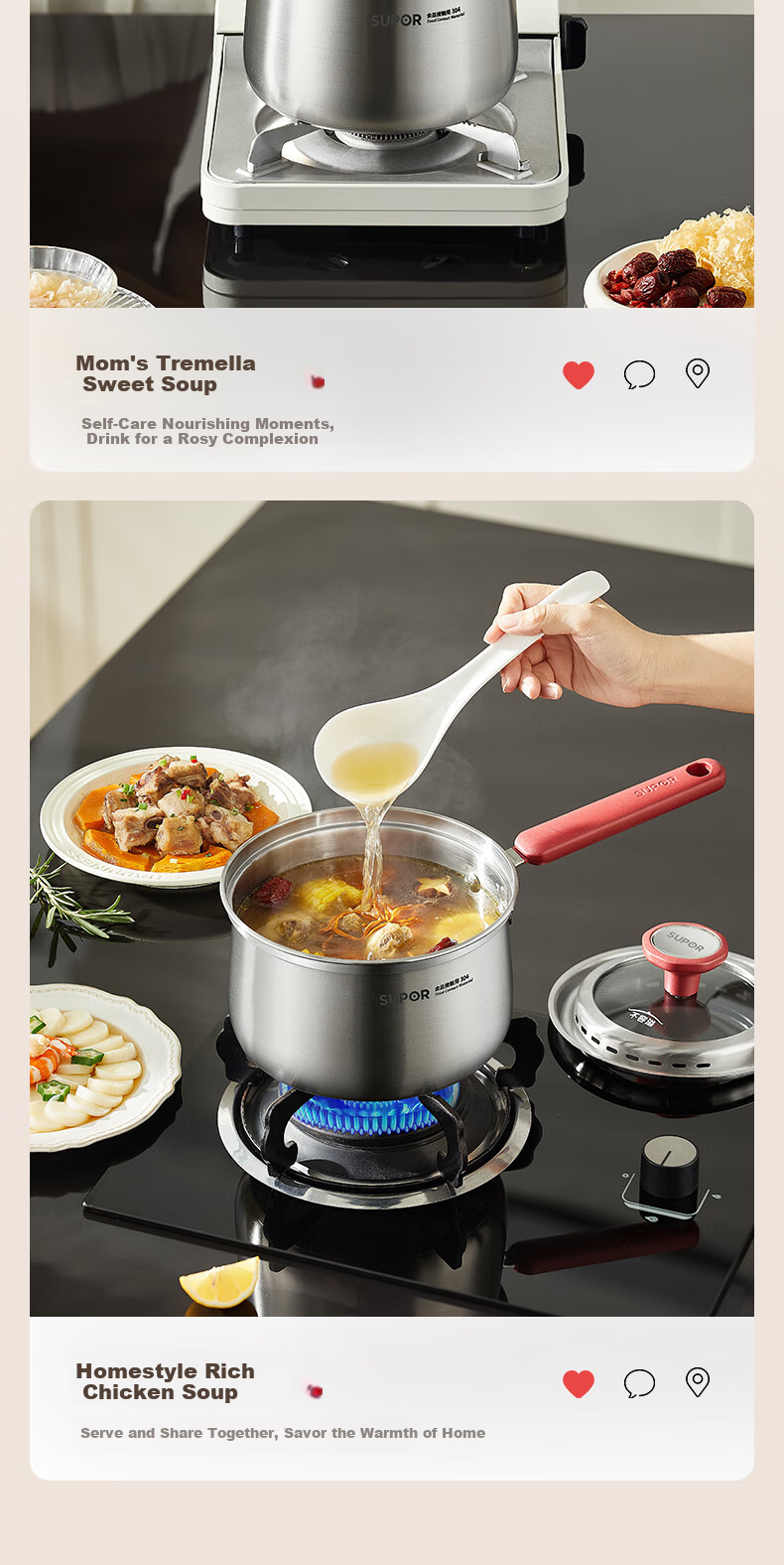 SUPOR Milk Pot, 18cm Stainless Steel Non-Spill Series, Heightened And Deepened, Baby Food Pot, Soup And Noodle Pot, Suitable for Open Flame And Induction Cooktops 12