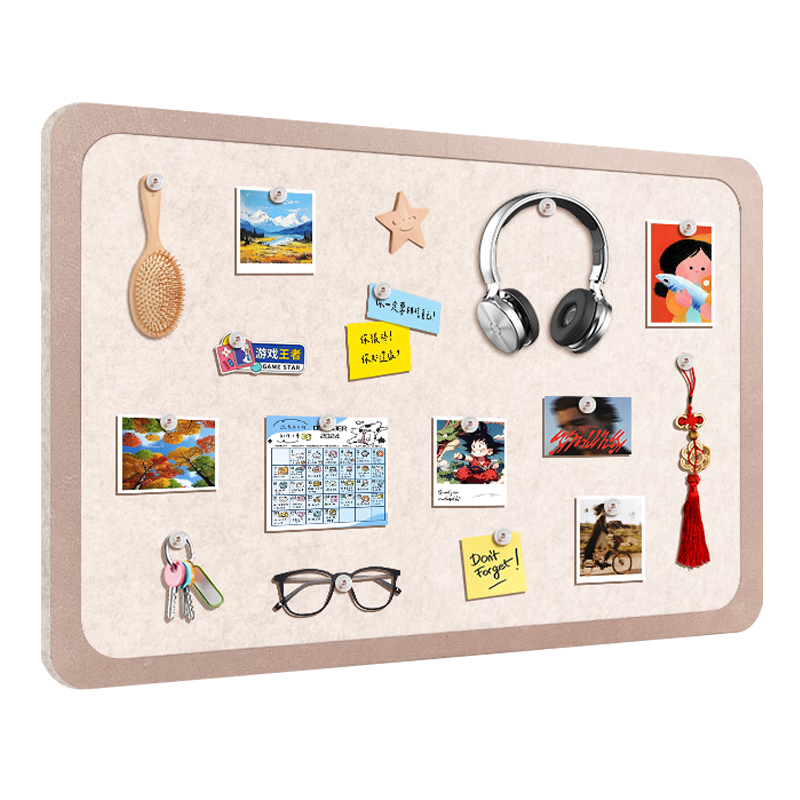 Flybook 60x120cm Felt Wall Sticker Removable Non-Damaging Polaroid Photo Wall Background Display Board Decorative Creative Cork Board Message Board Cultural Wall Rounded Corner Felt Board