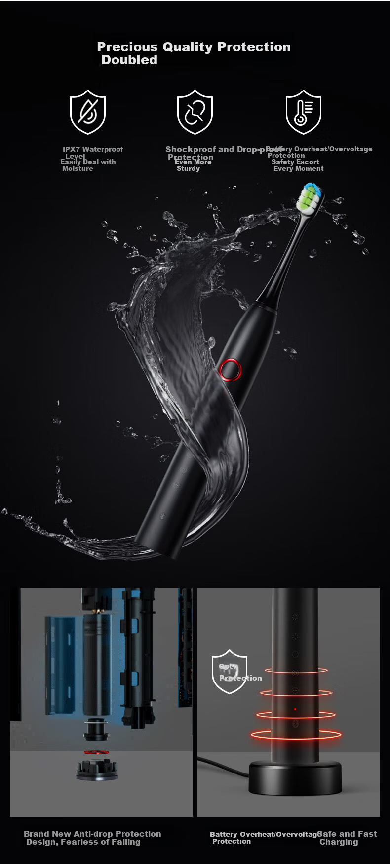Hongmengzhixuan Libo De Intelligent Sonic Toothbrush Star Diamond, Electric Toothbrush for Adults, Couples' Style, Birthday Gift for Boyfriend Or Girlfriend, Wedding Gift 10