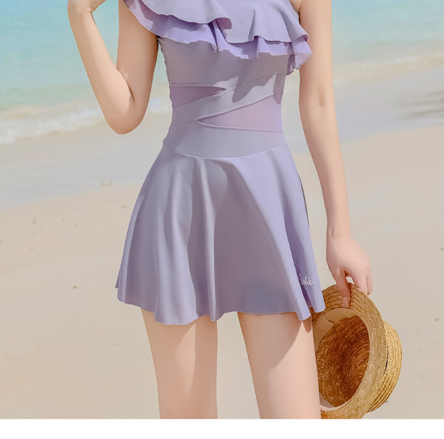 Barbie One-Piece Dress-Style Strap Swimsuit for Women, Adult Sexy Plus Size Slimming Beach Vacation Surfing Swimwear 2