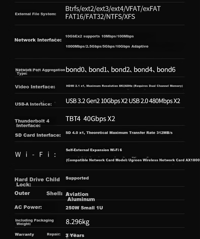UGREEN Private Cloud DXP4800 Pro NAS Network Storage 16GB RAM 16TB 4-Bay Personal Cloud Drive AI Home Server 10GbE Port Compatible with iPhone 17 48