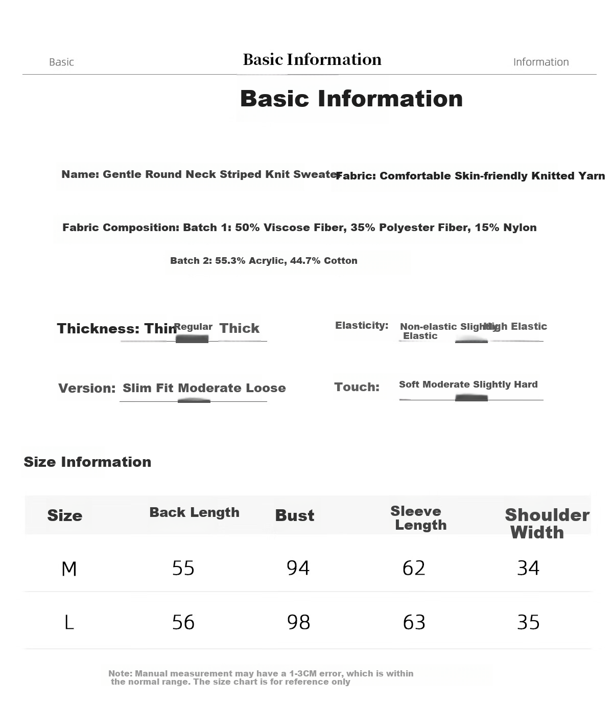 Chushen Women's Autumn And Spring Knit Sweater, Fashionable Casual Round Neck Hollow Striped Thin Long-Sleeve Knitted Top S61Z163 7