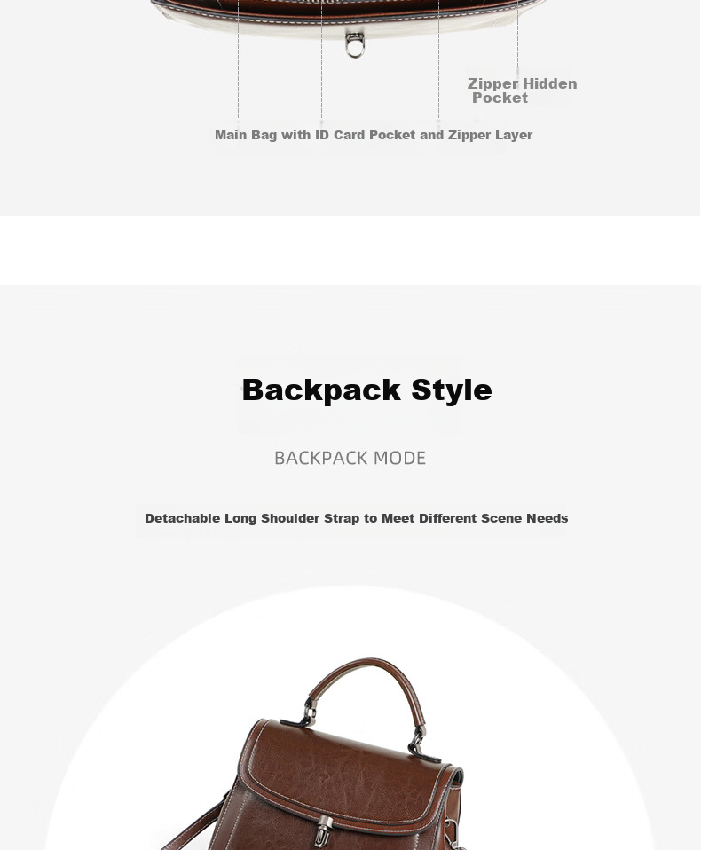 Aiqinghai Leather Handbag, Women's Shoulder Crossbody Tote Bag, Versatile Mom Bag, Practical Birthday And Mother's Day Gift for Mothers 7