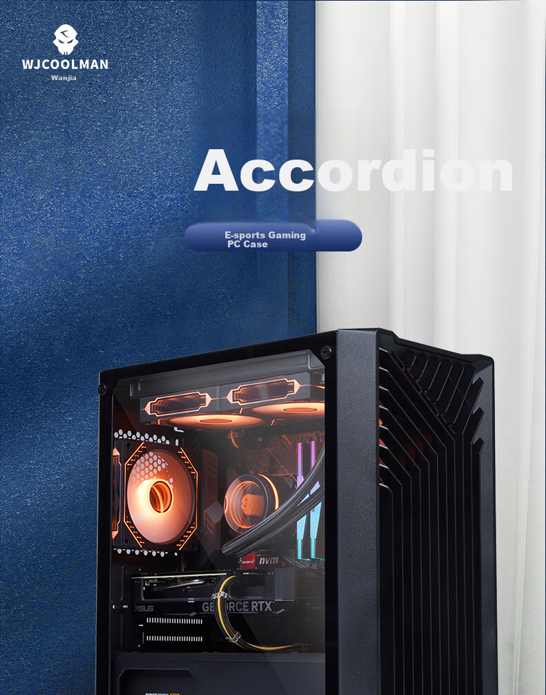 Wanjia Dust-Free Gaming Case White Anti-Dust Gaming And Office Computer Case Supports M-ATX Motherboard/240mm Water Cooling/Tempered Glass Side Panel/Three Dust Filters 1