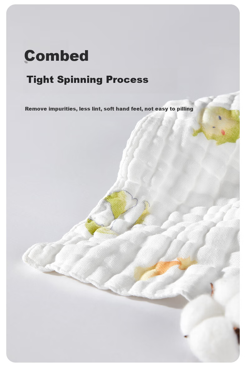 Shiyuejiejing Gauze Square Towel, 6-Layer, 3-Pack, Class A Pure Cotton Drool Bib, Ultra-Soft, Washable, Wanderlust Plan, 30*30 3
