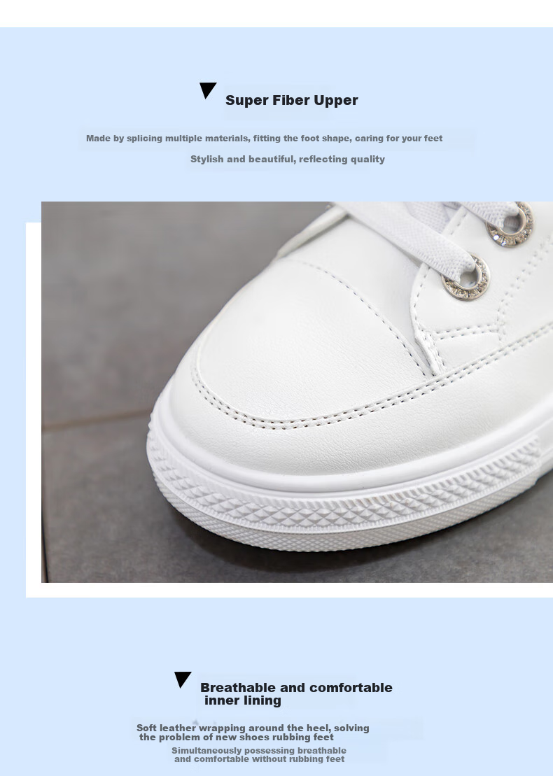 Huili Women's Shoes Spring And Summer White Sneakers Versatile Casual Flat Shoes Slip-On Breathable Soft-Soled Shoes White Size 36 6