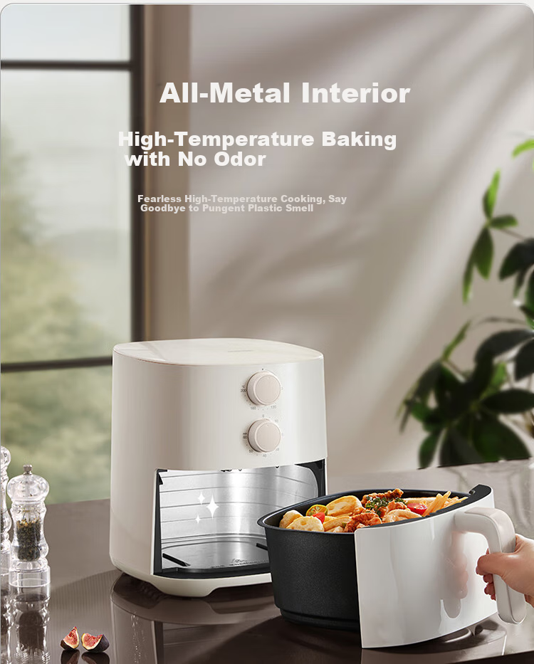 SUPOR Air Fryer with No-Flip Function, Home Automatic Multi-Function Steaming, Baking And Frying All-In Machine with Metal Interior, No Need to Flip Food, Steam Tenderizing And Deep-Frying, KJ42D801 3