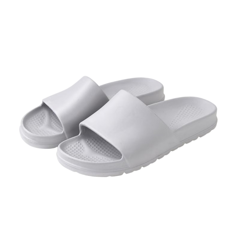 Jiayi Slippers Unisex Sandals Thick Sole Soft Elastic Outdoor Bathroom Slippers Khaki Gray Size 44-45 JY2521