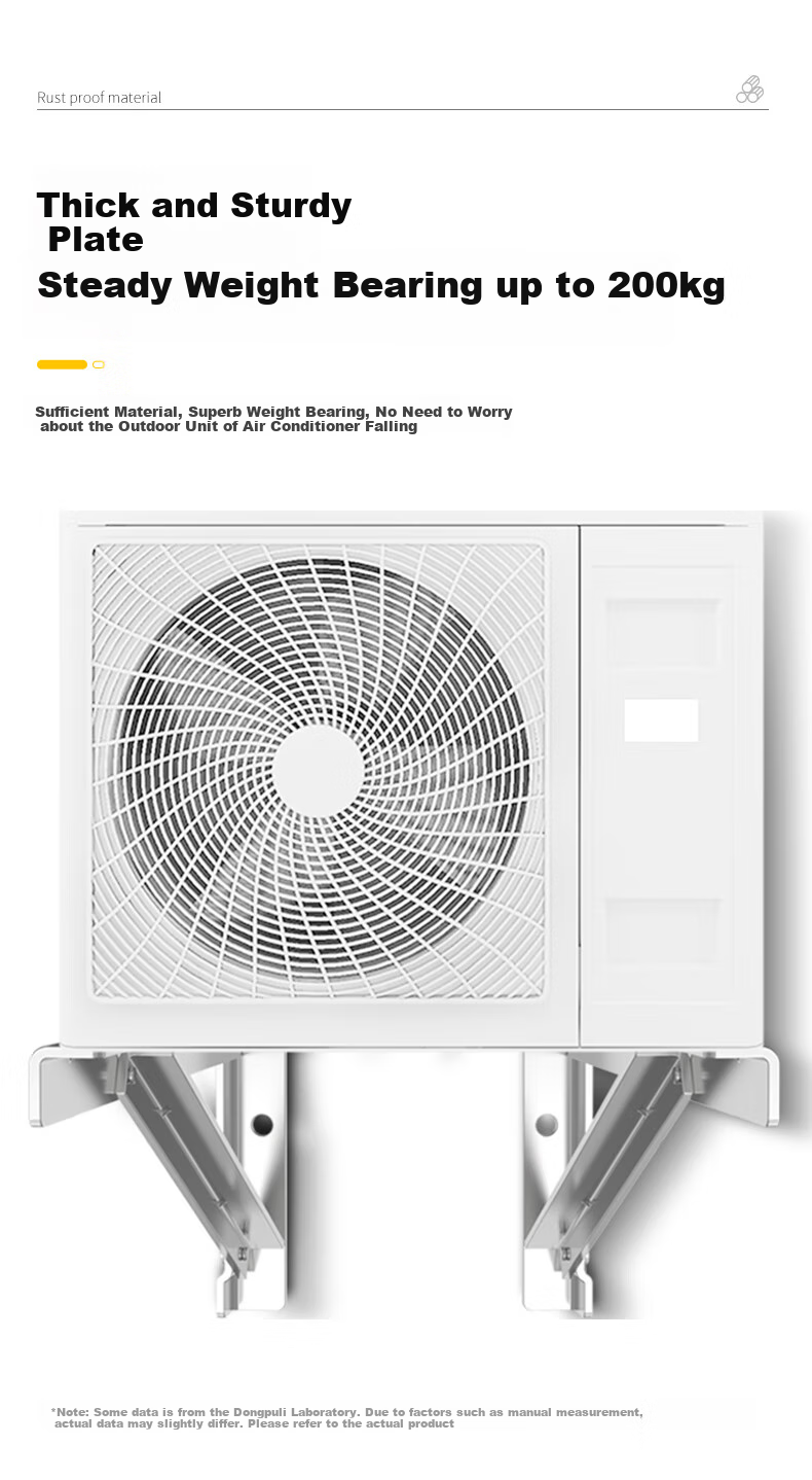 Dongpuli 2-3P Air Conditioner Bracket, Thickened 304 Stainless Steel Outdoor Unit Support, Reinforced Exterior Frame, Air Conditioner Hanger, Suitable for Midea, Gree, Haier, TCL, Panasonic, Chigo, Xiaomi, Hisense 11