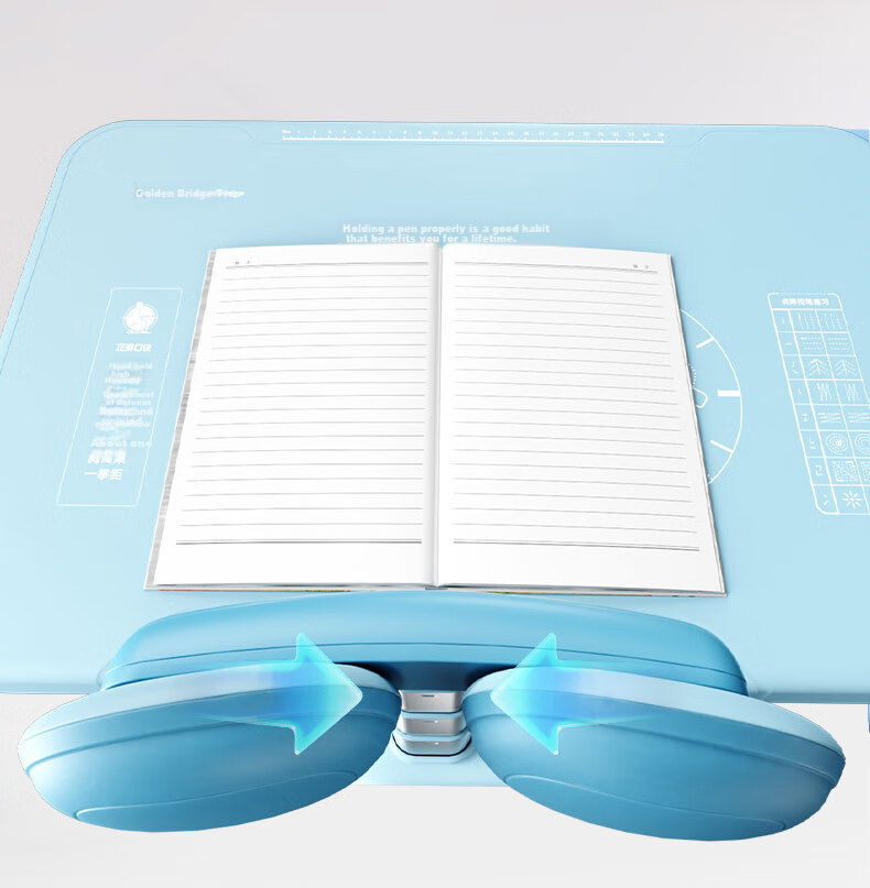 Jianqiaoshu [Lowest Price Online] Posture Corrector for Children's Desktop Version, Elementary School Student Anti-Low Head Writing Posture Corrector, Anti-Hunchback Back-To Gift, Sea Salt Blue 15