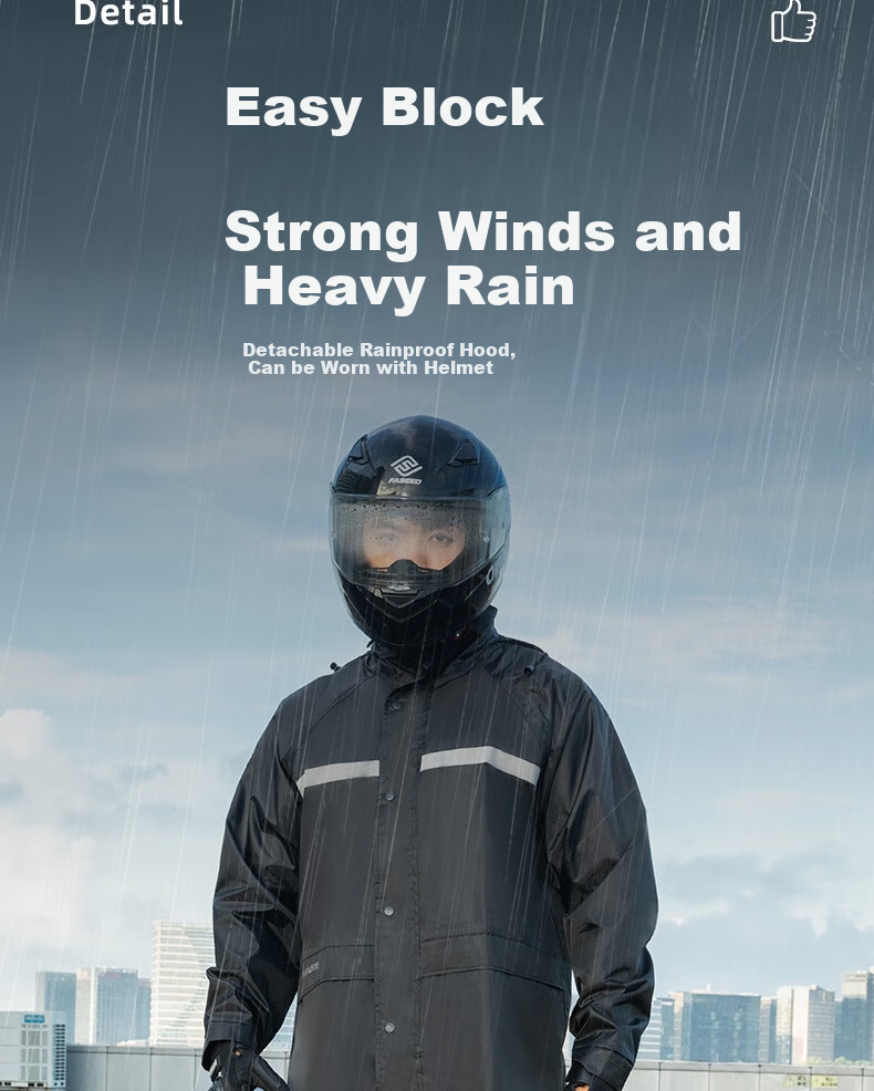 Tiantangsan Outdoor Raincoat And Poncho Set for Single Person, Electric Bike Windproof Two-Piece Raincoat for Men And Wome 7