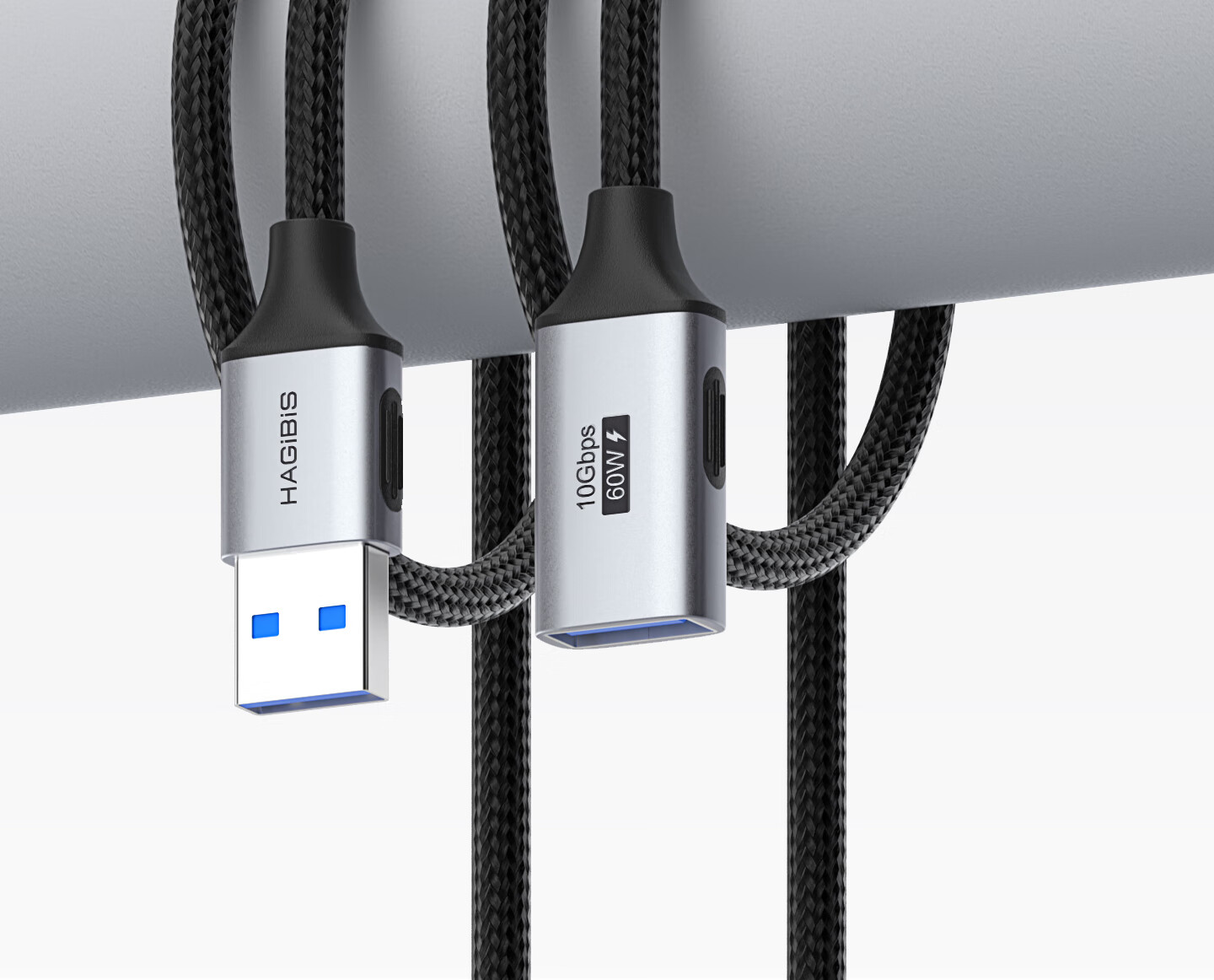 Haibeisi USB 3.2 Extension Cable Male to Female Connector for Mouse Keyboard Computer TV Printer Wireless Network Card Car USB Drive Data Charging Cable 14