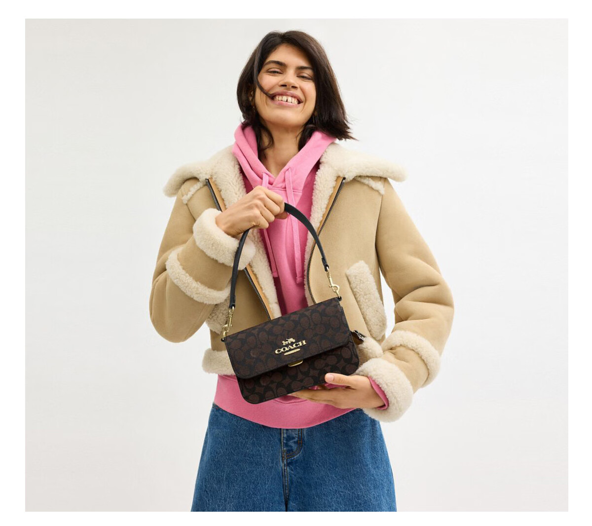 COACH Women's BRYNN Colorblock Envelope Shoulder Crossbody Bag CX798 Gift 5