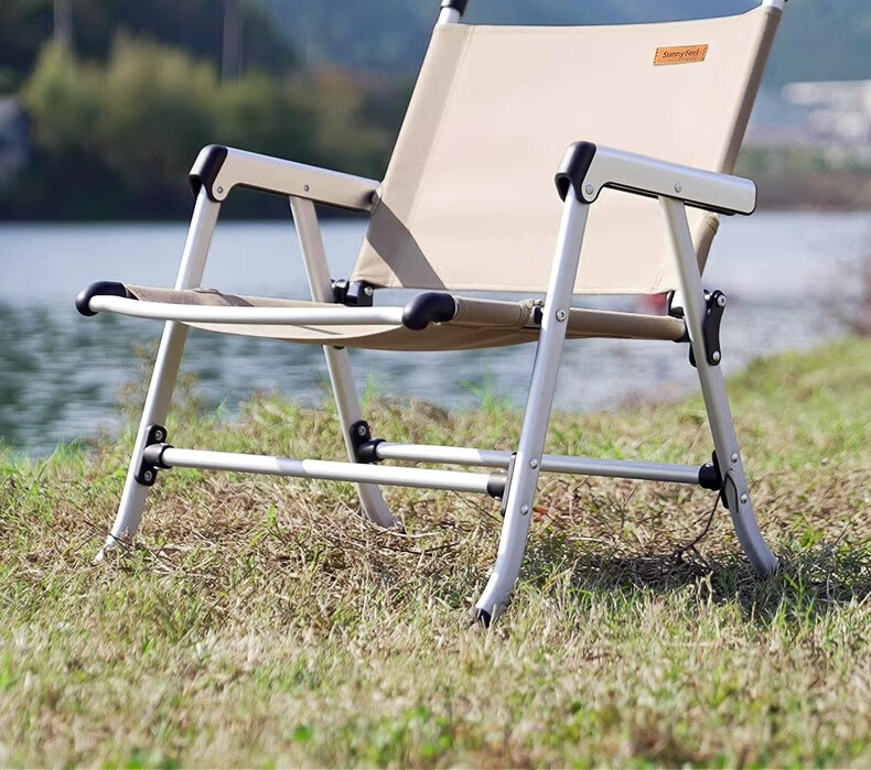 Shanfei Yunqi Outdoor Folding Chair Full Aluminum Alloy Kemit Chair Balcony Leisure Ultra-Light Portable Camping Chair Black 1