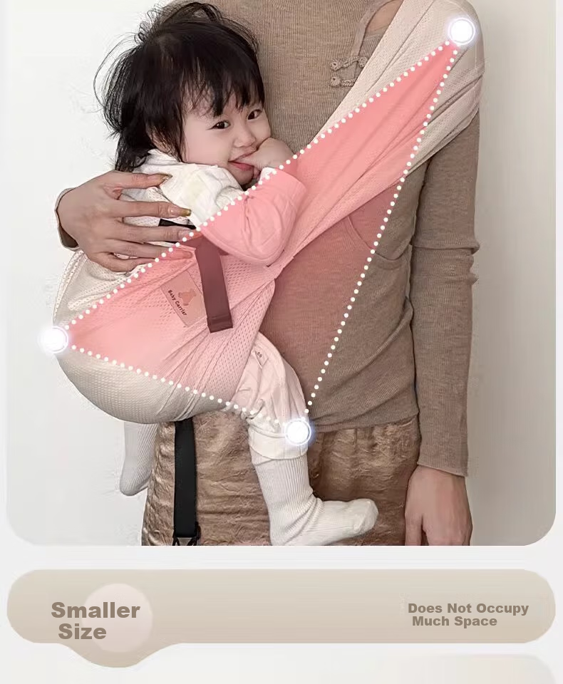 FENYE Baby Carrier, Newborn Front-Carried Breathable Comfortable Support Portable for Outings, Beige 8