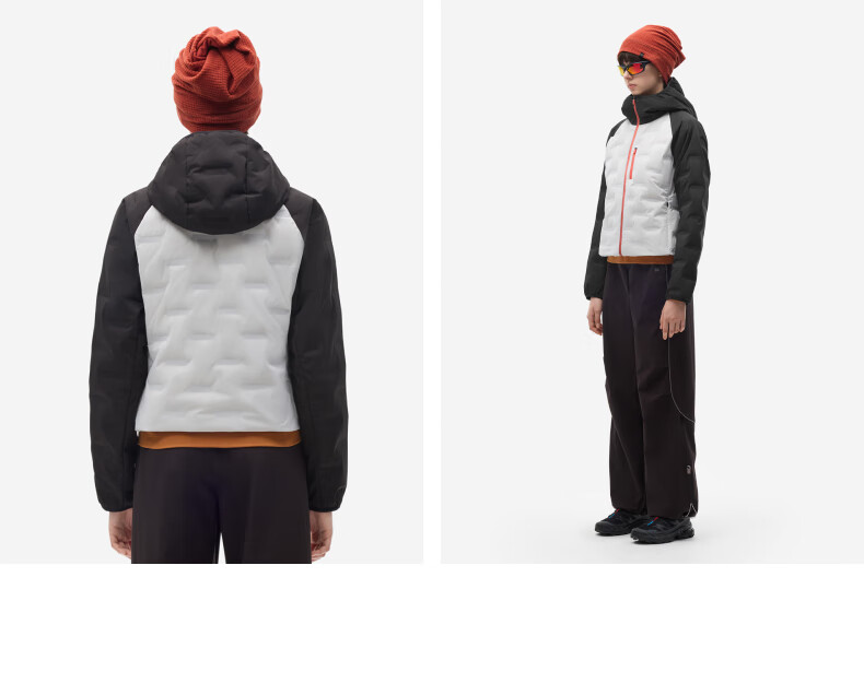 Bananain Hydrogen 502Air Women's Windproof Hooded Colorblock Lightweight Down Jacket Warm Windproof Commuter Cold-Resistant Coat 12