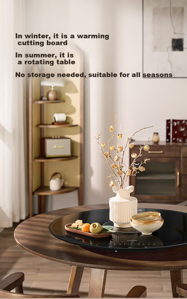 SUPOR Multifunctional Food Warming Plate, Hot Pot And Meal Warmer, Round Heating Plate, 80CM Rotatable Dining Table Turntable, BZ80RH851J 10