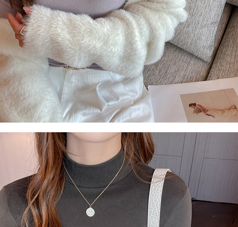 LangSha Women's Thermal Fleece Turtleneck Base Layer Top Autumn Winter Slim Fit Warm Shirt New Innerwear 17