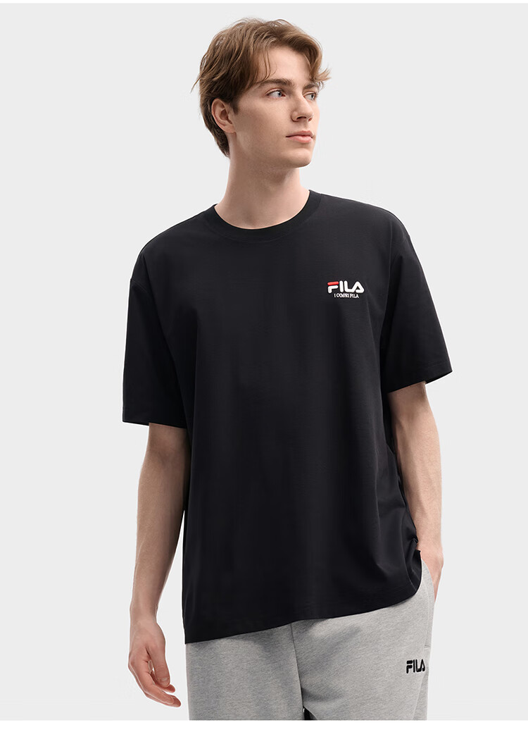 FILA 2026 Summer Moisture-Wicking Quick-Dry Couple Short Sleeve T-Shirt Fashionable Round Neck Casual Sun Protection Top 56