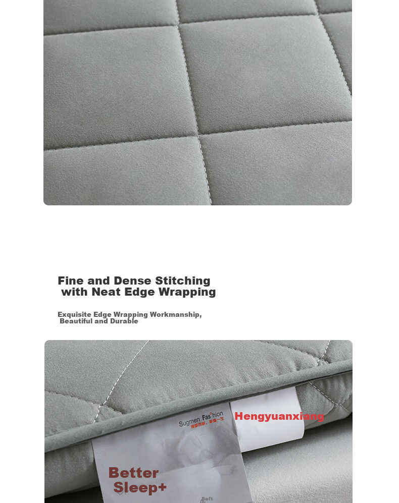 Hengyuanxiang Home Textile Mattress, Thickened Pad 1.8m*2m Tatami Mat for All Seasons, Double-Size Soft Floor Mat for Home And Dormitory Use 10
