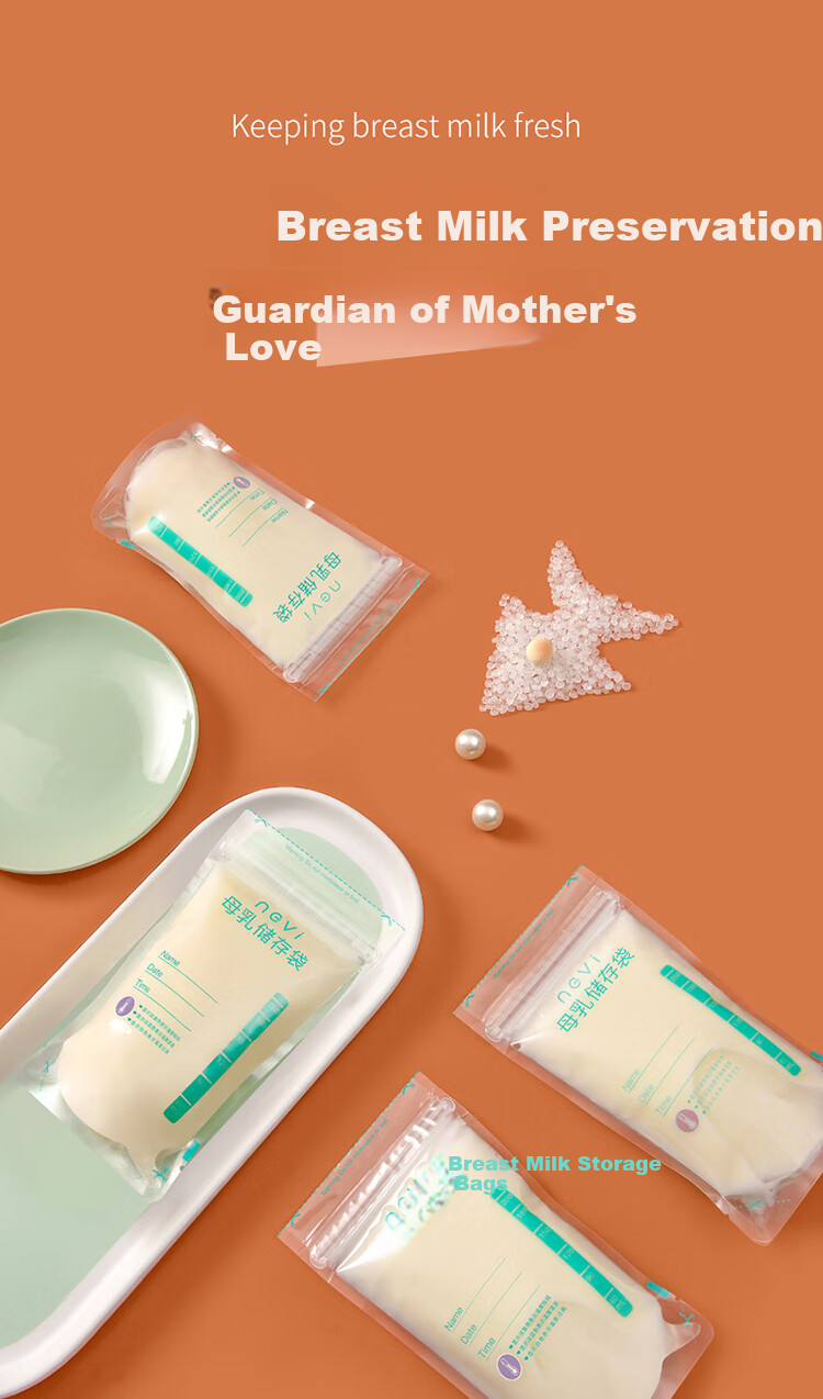 Xenbea Breast Milk Storage Bags, Disposable Breast Milk Bags Suitable for Freezing, Thickened Leak-Proof 30 Pieces 9137 2