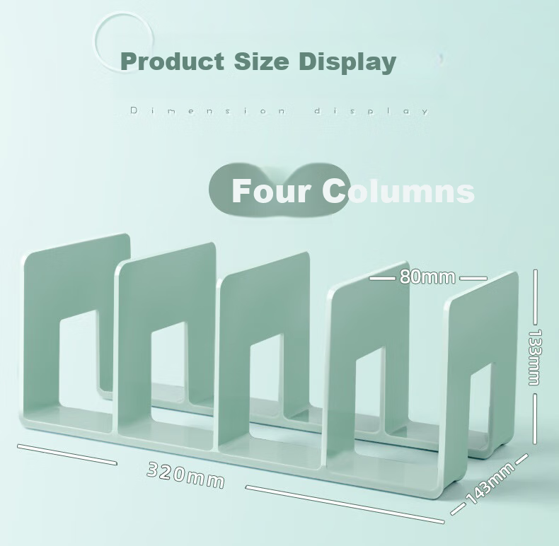 Shuxing Bookend Reading Stand Book Clip Desktop Bookshelf Tabletop Fixed Book Storage Organizer Divider Shelf Bookend Desk Organizer Student Book Holder Book Clip 7