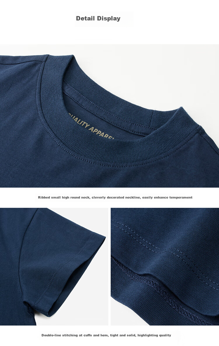 Giordano Women's T-Shirt, Pure Cotton, Skin-Friendly, Elegant Blouse, Comfortable Loose-Fitting Turtleneck Top, Short Sleeve, 05322396 21