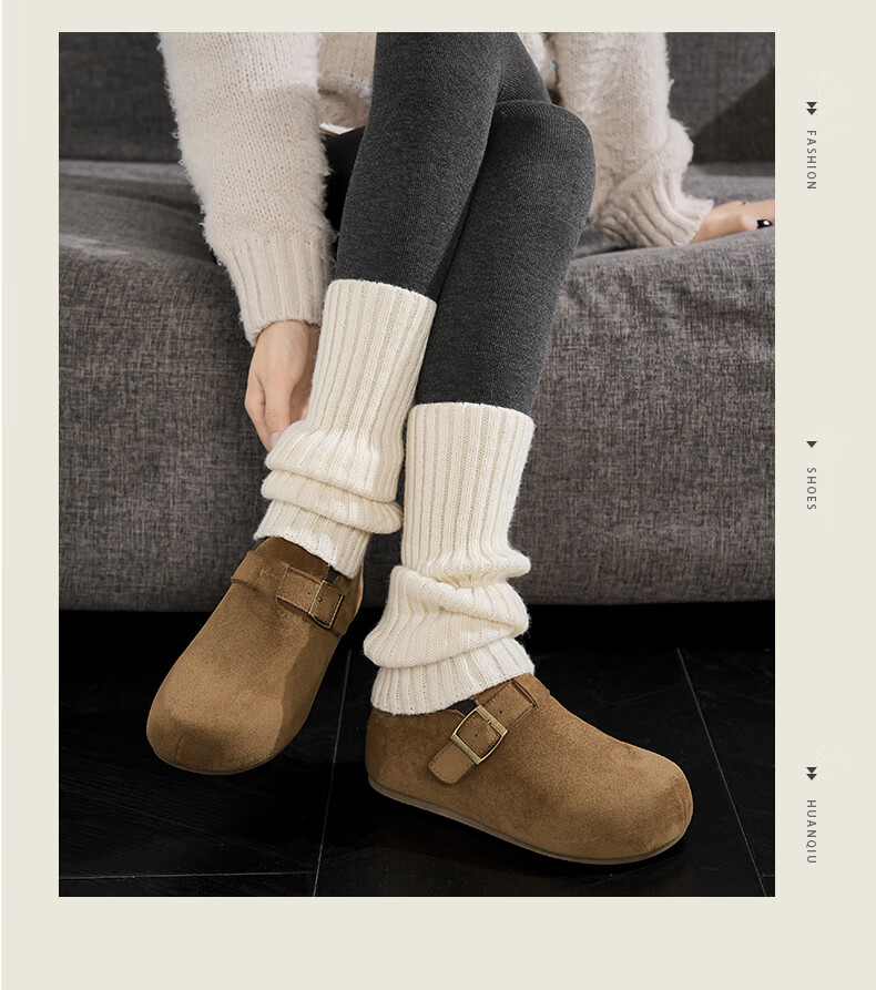 Global Full-Coverage Thick-Soled Birkenstock Women's 2026 New Style Height-Increasing Bean Casual Soft Sole Sneakers 11