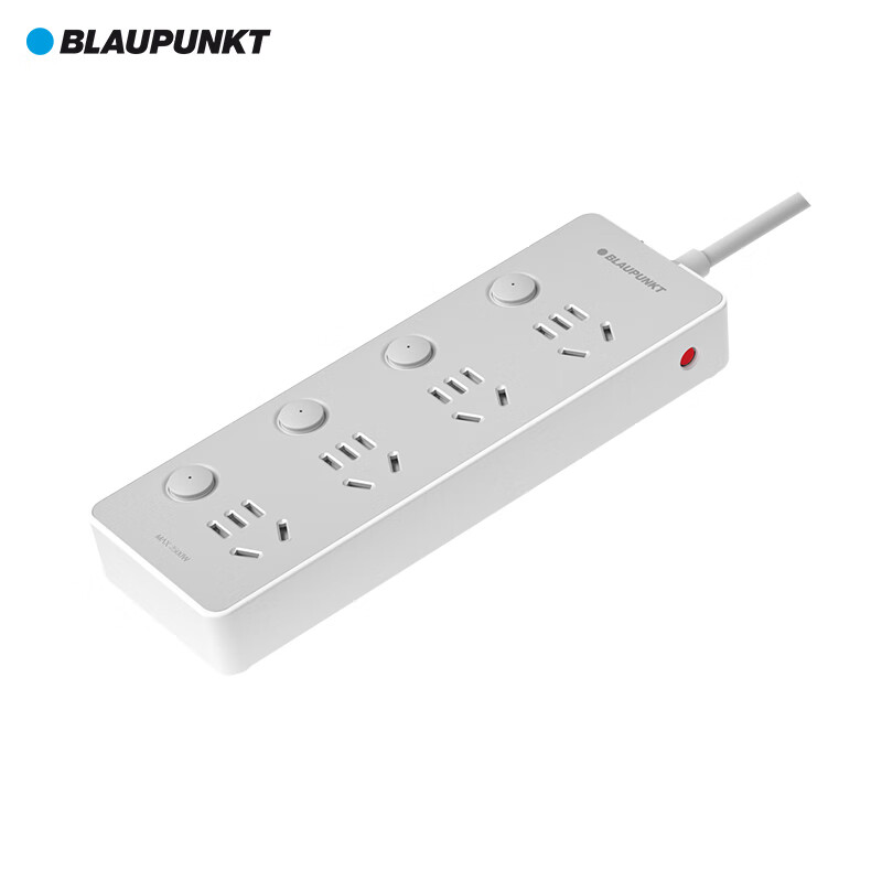 BLAUPUNKT Power Strip/Extension Cord/Socket Board/Power Board/New National Standard Overload Protection 4 Outlets with Individual Switches 1.8m