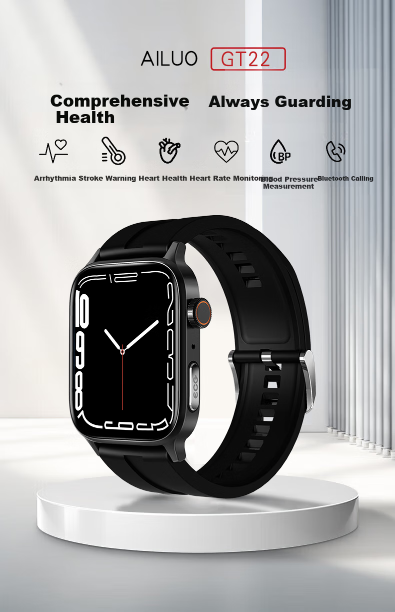 AILUO Blood Glucose Monitoring Watch: All-In Smart Health Device for Blood Pressure, Heart Rate, ECG And Stroke Detection, Non-Medical Grade, Non-High Precisio 1
