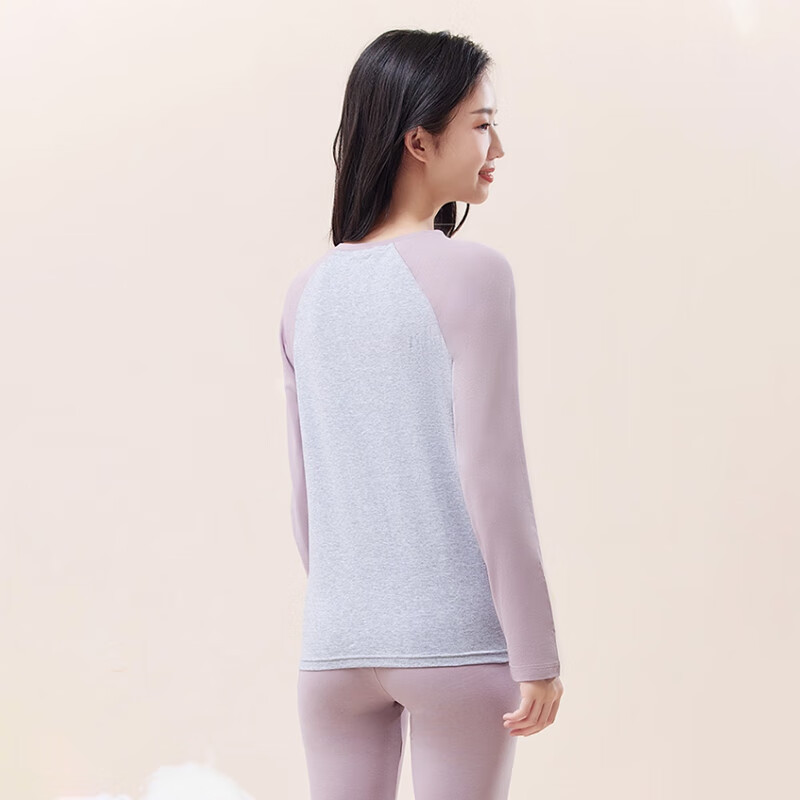 Caiyue Girls' Pure Cotton Thermal Underwear Set Autumn Top and Bottom for Teenagers, Middle and High School Students Warm Cotton Sweater Set